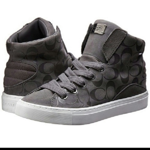 Coach Shoes - 💕Coach Renee Gray Signature Hightops 💕Size 10,